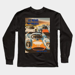 1974 Le Mans 24 Hours/Heures Racing Poster Long Sleeve T-Shirt